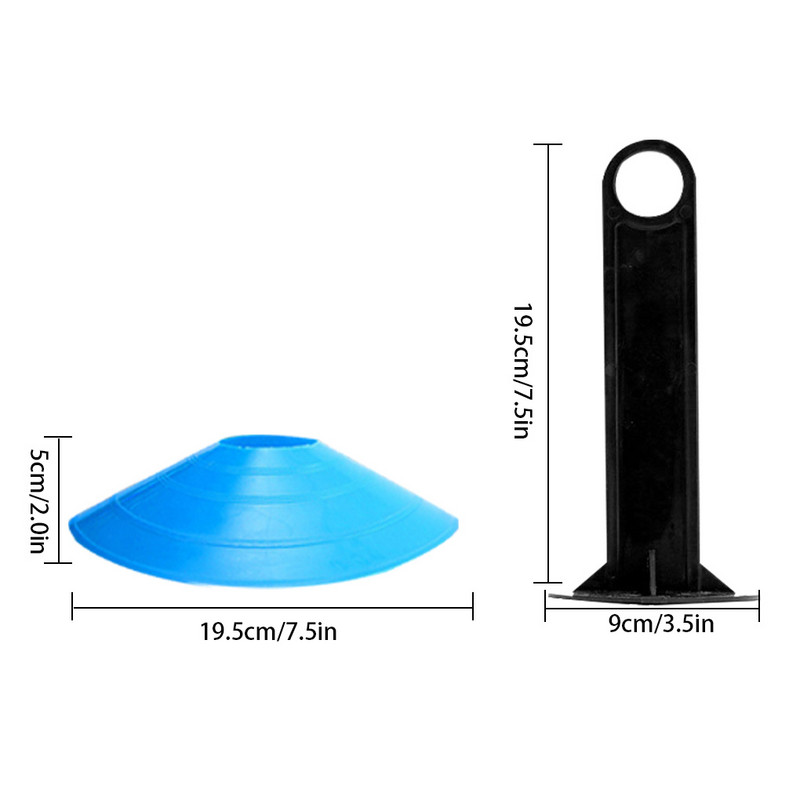 15 бр./комплект Gility Disc Cone Set Футболни тренировъчни конуси Футболни развлечения Спортен маркер Диск Футболни маркиращи дискове