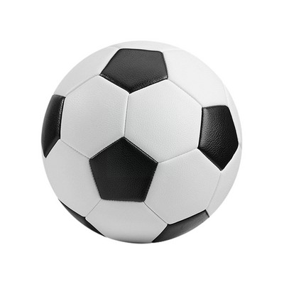 21 cm-es klasszikus futball labda puha PVC bőr NO.5 fekete labda edzés Standard fehér futball labda méret I1U5