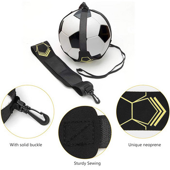 Ρυθμιζόμενη ζώνη προπόνησης ποδοσφαίρου Solo Kick Football Practice Professional Soccer Aid Control Skills Training Equipment Ball Bag