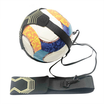 Регулируем футболен тренажор Solo Kick Футболен тренировъчен колан Професионална футболна помощ Контрол на умения Тренировъчно оборудване Чанта за топка