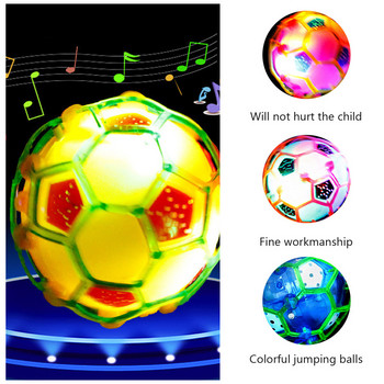 Football Luminousballs Kids Dancingup Bouncyjump Bouncesingingelastic Wristbandflashing Led Wrist Sound Μουσικό Jumping Soccer