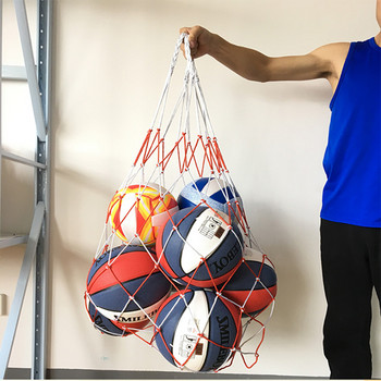 1 τμχ Δίχτυα για υπαίθρια αθλητικά δίχτυα ποδοσφαίρου ποδοσφαίρου 10 μπάλες Φορητά δίχτυα με νήμα ράγκμπι μπάσκετ Μπάλα βόλεϊ Τσάντα με δίχτυ