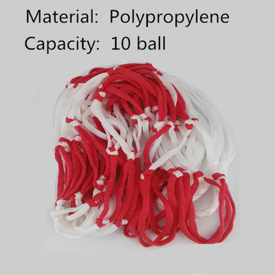 1db kültéri sporthálók futball labdarúgó háló 10 labda hordószál hálók hordozható rögbi kosárlabda röplabda labda gólháló táska