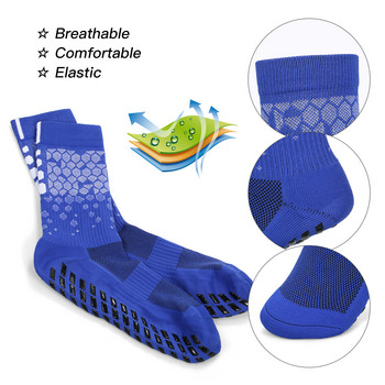 Νέες αντιολισθητικές κάλτσες ποδοσφαίρου για άνδρες και γυναίκες που αναπνέουν αθλητικές κάλτσες με λαβές για Yoga Football Gym Absorb Sweat Socks