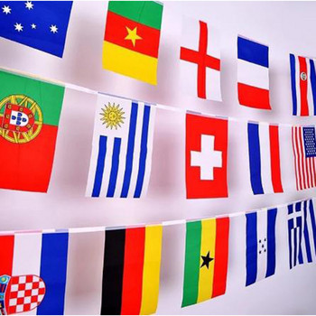 Top 24 Country Flags Ποδόσφαιρο International String Flags Banners The World for Party Bar Sports Clubs Διακόσμηση
