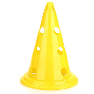 1 buc. Logo pentru antrenament de fotbal din PVC, butoi, obstacol conic, echipament de antrenament, fund rotund cu gaură