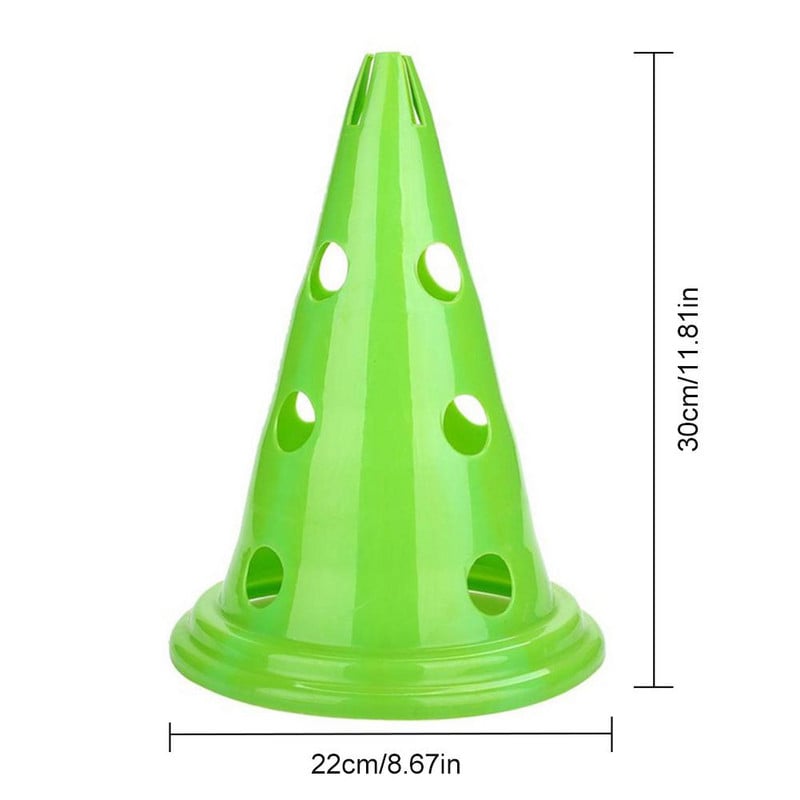 1 buc. Logo pentru antrenament de fotbal din PVC, butoi, obstacol conic, echipament de antrenament, fund rotund cu gaură
