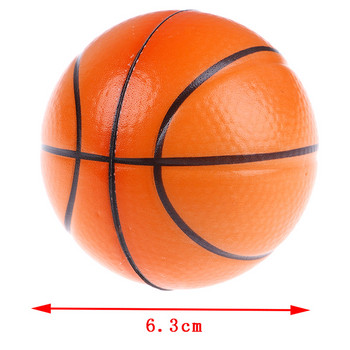 6 бр. 63 мм PU топка футболна детска играчка тенис пяна гъба декомпресия топка движение на китката