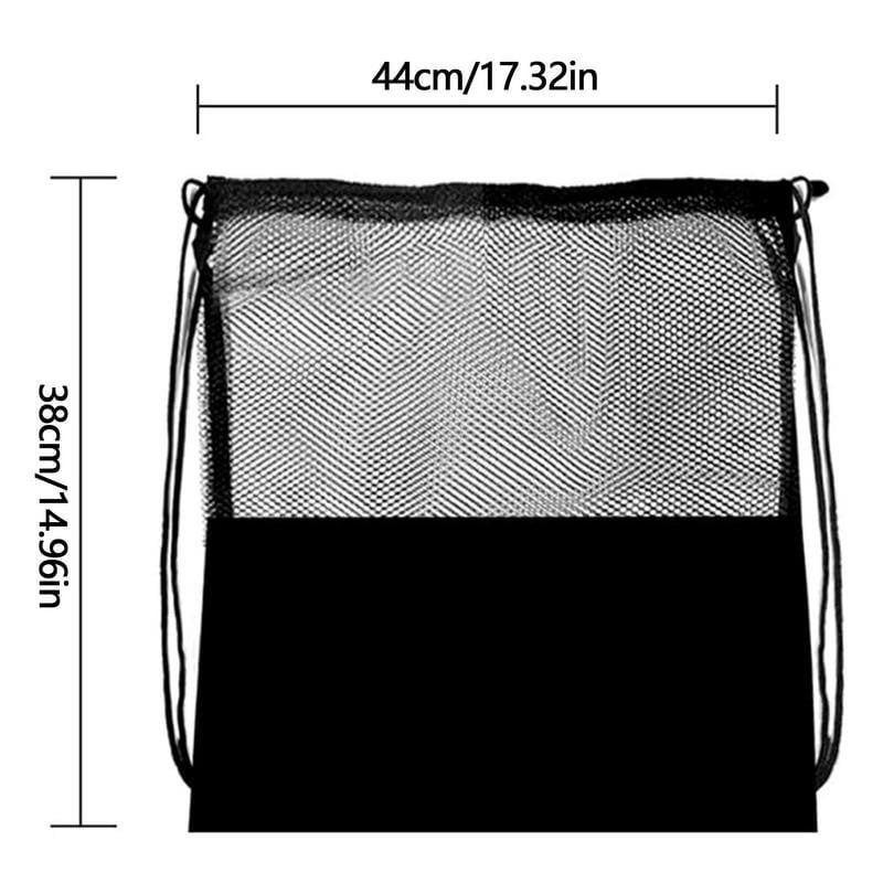 Τσάντα μπάσκετ με δίχτυ με μπάλα Τσάντα μπάσκετ με κορδόνι για αθλητική μπάλα Τσάντα αποθήκευσης με δίχτυ με μπάλα Τσάντα αθλητικού εξοπλισμού για μπάσκετ γυμναστικής παραλίας