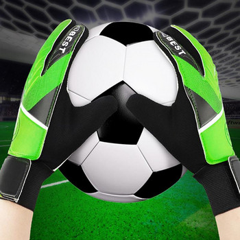 1 чифт детски момчешки футболни вратарски ръкавици PU Защита на пръстите на вратата Удебелени латексови футболни ръкавици за футбол Futebol вратар