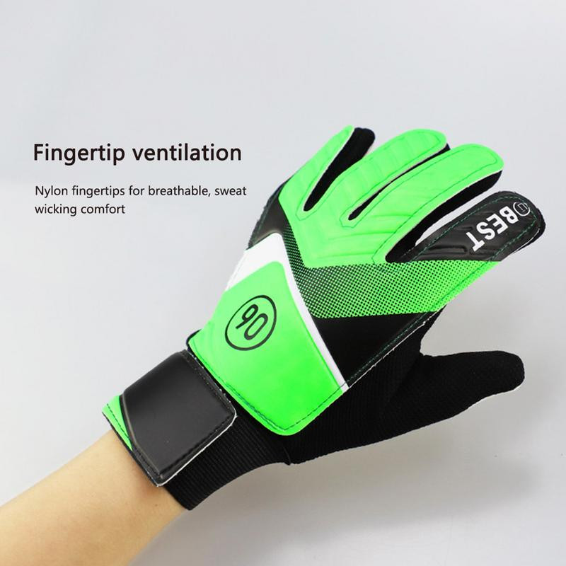 1 ζευγάρι Kids Boy Soccer Goalkeeper PU Gloves Finger Protection Goal Thickened Latex Football Gloves for Futbol Futebol Golkeeper