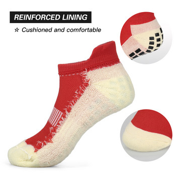Дишащи футболни чорапи Противоплъзгащи се атлетични чорапи за глезени Спортни къси чорапи за мъже, жени, Йога, Футбол, Фитнес