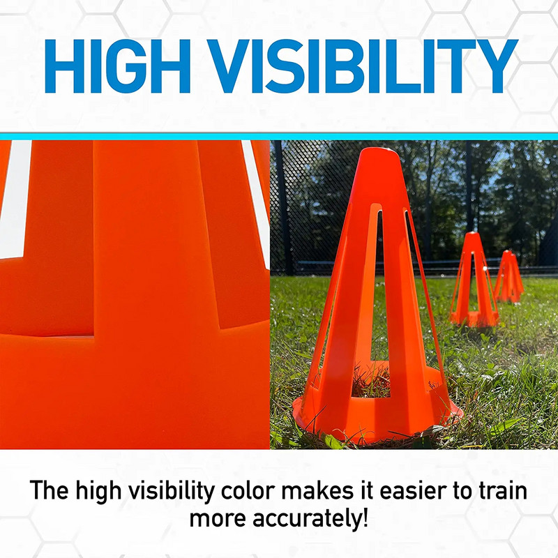 23 cm-es üreges szívósságú kúpok futball sport rögbi edzéshez futball kúp jelölő lemez kúpok hordozható edzésjel többszínű