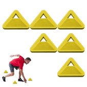 Kúpok futballedzésekhez 6 db Tartós tárcsás háromszög alakú készítők Játszótéri edzőfelszerelés Agility Labdarúgás Gyereksportok