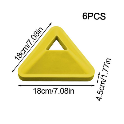 Kúpok futballedzésekhez 6 db Tartós tárcsás háromszög alakú készítők Játszótéri edzőfelszerelés Agility Labdarúgás Gyereksportok