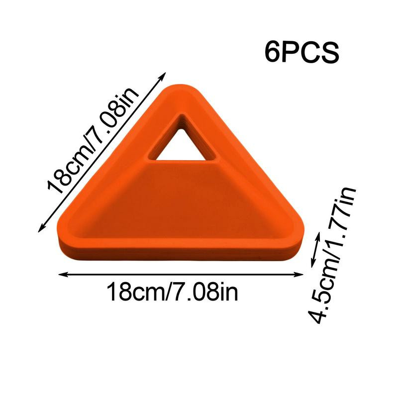 Kúpok futballedzésekhez 6 db Tartós tárcsás háromszög alakú készítők Játszótéri edzőfelszerelés Agility Labdarúgás Gyereksportok