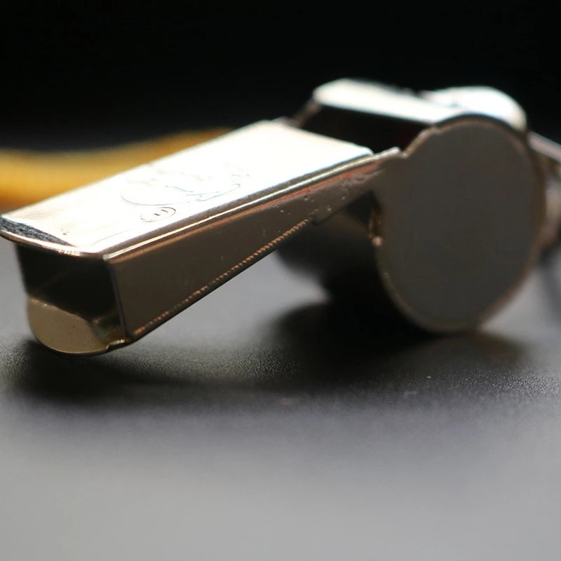 Snur Fluier de metal cu volum supradimensionat Arbitru Fotbal Baschet Majorete Oțel inoxidabil Fotbal Urgență Strigăt de ajutor