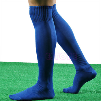 Нови мъжки дамски спортни дълги чорапи, високи до коляното, футбол, хокей, ръгби, чорап
