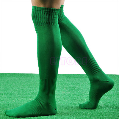 Нови мъжки дамски спортни дълги чорапи, високи до коляното, футбол, хокей, ръгби, чорап