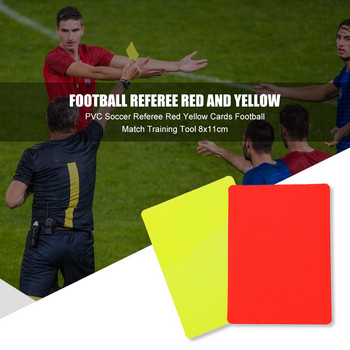 2 пакета комплекти карти за футболни рефери, предупредителни червени и жълти картони за рефери с листове с резултати от портфейла, аксесоари за футболни моливи