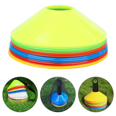5Pcs Agility Disc Cone Set Football Training Saucer Cones Marker Discs Multi Sport Training Space Cones Тренировъчни аксесоари
