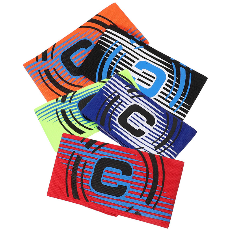 5 бр. Спортни маншети Футболна игра Регулируеми капитански футболни топки Ленти за ръгби Ръкави