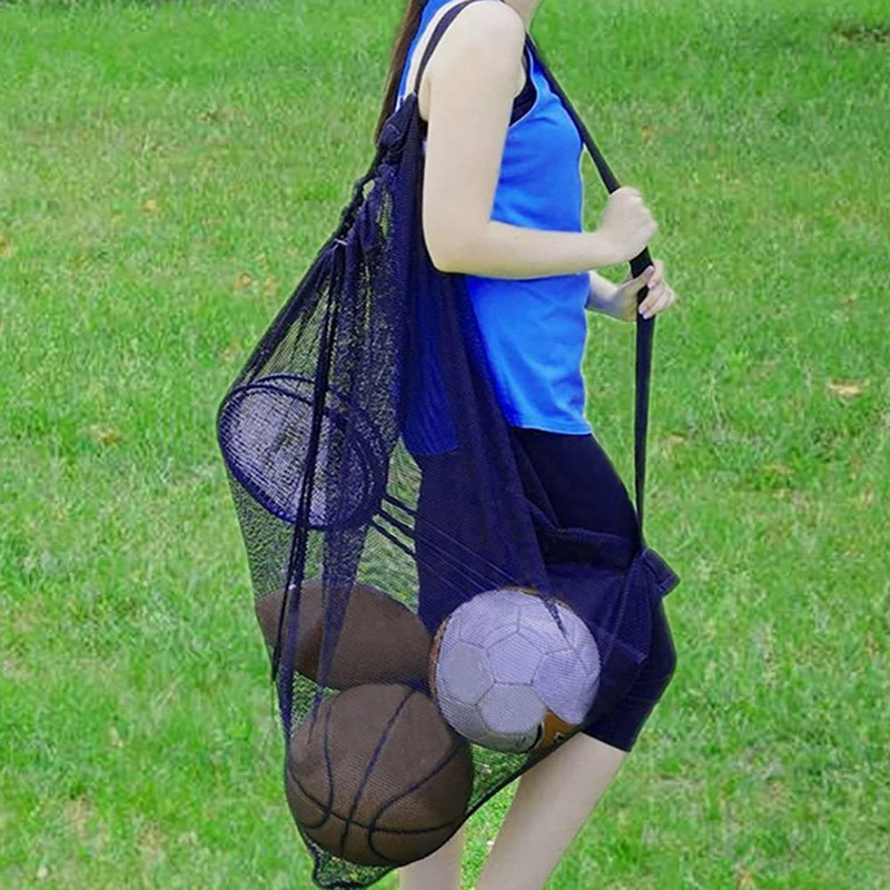 Τσάντα Universal Mesh Ball Αξεσουάρ εξωτερικού χώρου Αθλητική τσάντα μπάλας βαρέως τύπου Πολυλειτουργική ρυθμιζόμενη τσάντα αποθήκευσης με λουράκι