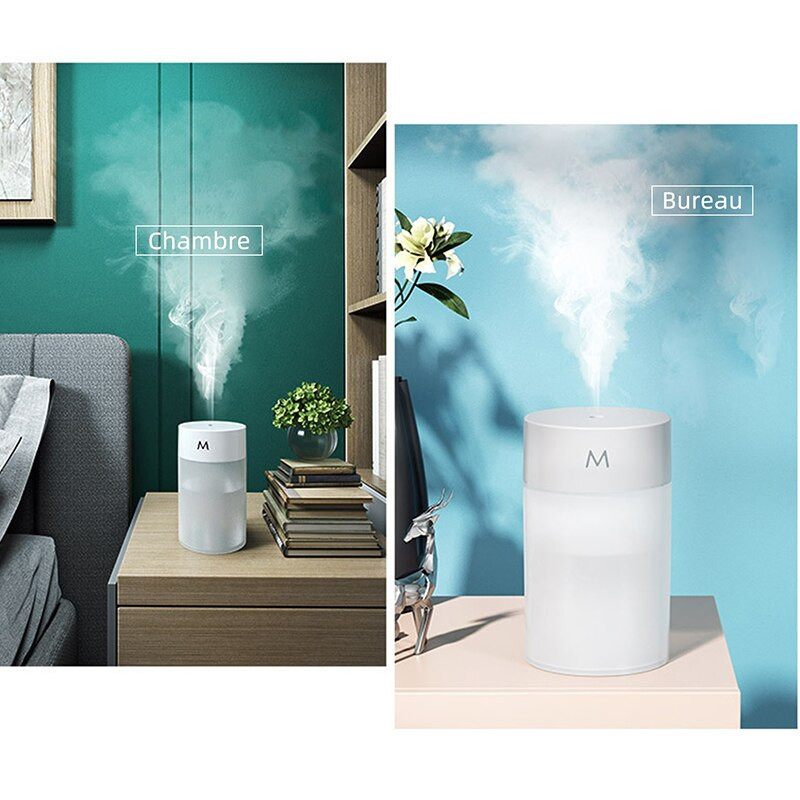 260 ml oro drėkintuvas ultragarsinis mini aromaterapinis difuzorius nešiojamasis purkštuvas USB eterinių aliejų purkštuvas LED lempa namų automobiliui