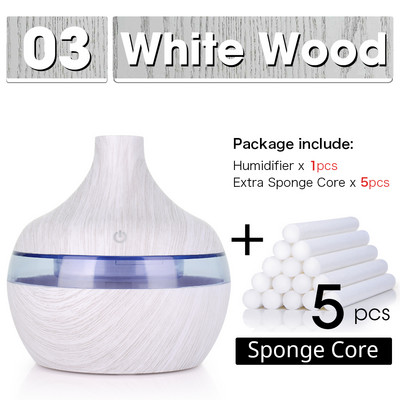 300 ml USB oro drėkintuvas elektrinis aromato difuzorius rūkas medienos grūdų aliejus aromaterapijos mini turi 7 LED lemputes automobilio namų biurui