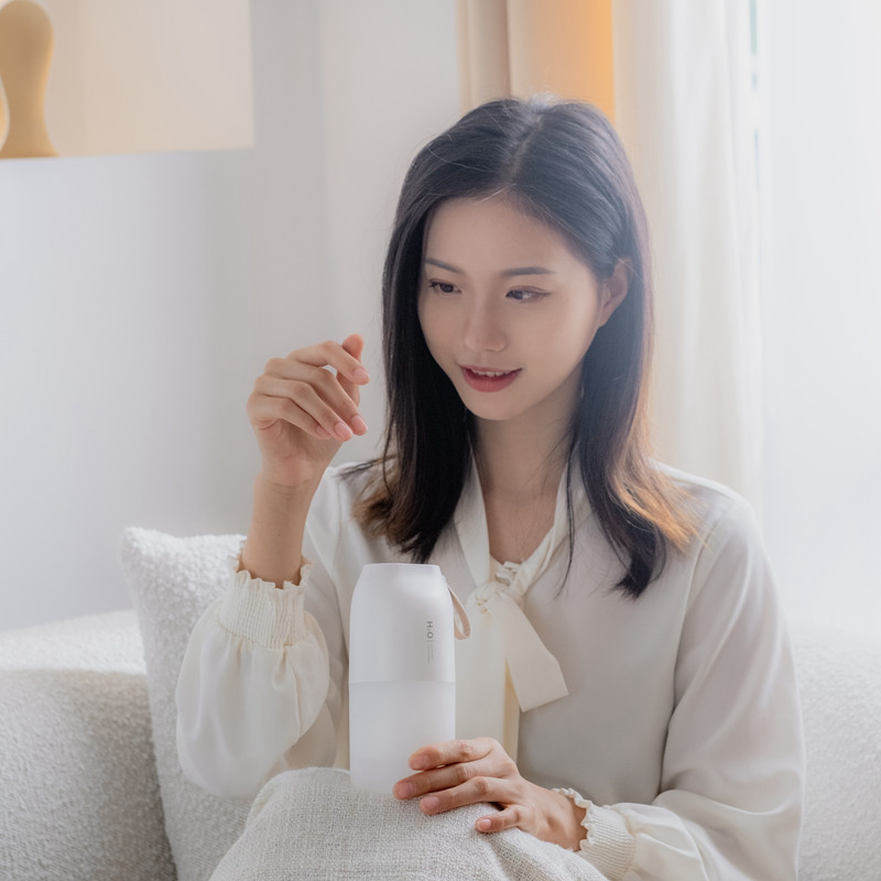 300 ml dvigubo purškimo oro drėkintuvas 2000 mAh USB įkraunamas akumuliatorius, belaidis aromato rūko formuotojas Fogger difuzoriaus šviesa, midificador