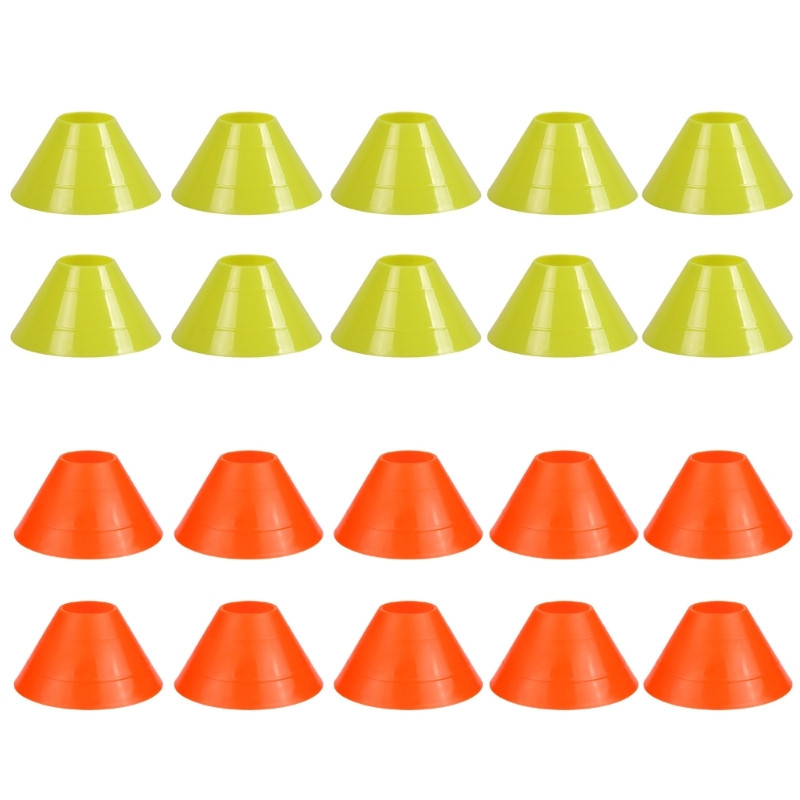10 komada/set komplet čunjeva s diskovima Nogometni čunjevi za agilnost Bušilice čunjevi Mark disk s držačem za vježbanje sportskog nogometnog treninga