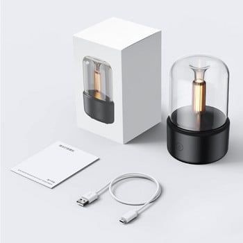 Candlelight Aroma Diffuser Φορητός Mini USB Air Humidifier Mist Sprayer LED Night Light Essential Oils Diffuser 120ML