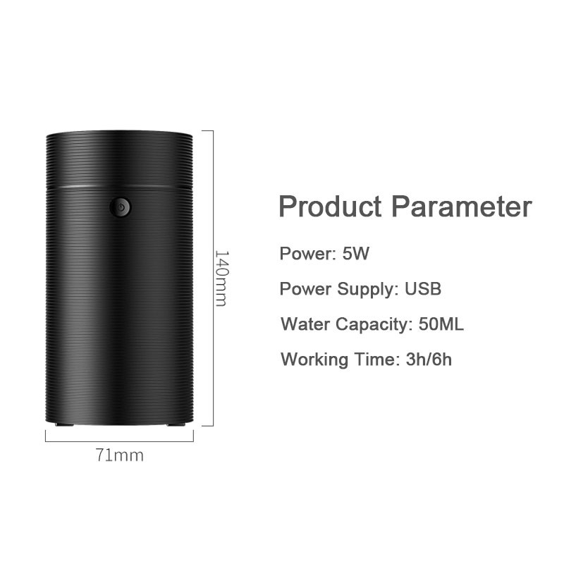 Automatinis ultragarsinis aromatų difuzorius, skirtas automobilių biurui eterinių aliejų difuzorius oro drėkintuvas namų aromaterapija USB Nano Cool Mist Maker