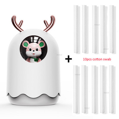 Buitinė technika USB drėkintuvas 300ml Cute Pet Ultragarsinis Cool Mist Aroma Oro Alyvos difuzorius Romantic Color LED Lemp Humidificador