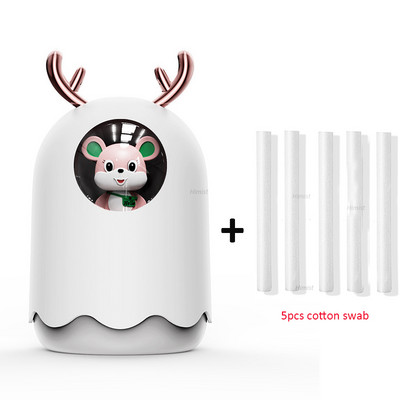 Buitinė technika USB drėkintuvas 300ml Cute Pet Ultragarsinis Cool Mist Aroma Oro Alyvos difuzorius Romantic Color LED Lemp Humidificador