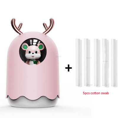 Buitinė technika USB drėkintuvas 300ml Cute Pet Ultragarsinis Cool Mist Aroma Oro Alyvos difuzorius Romantic Color LED Lemp Humidificador