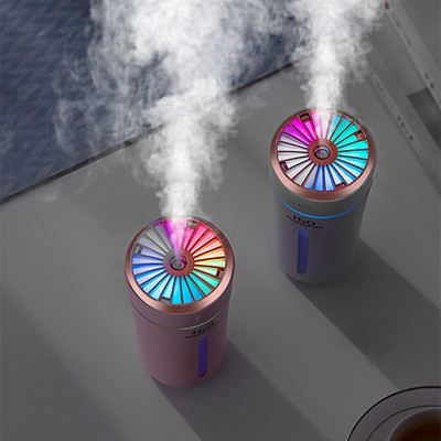 270ml Υγραντήρας υπερήχων USB Αποσμητικό αέρα αυτοκινήτου Φορητό ομίχλη ομίχλης με πολύχρωμο φως LED για το σπίτι Mini Diffuser