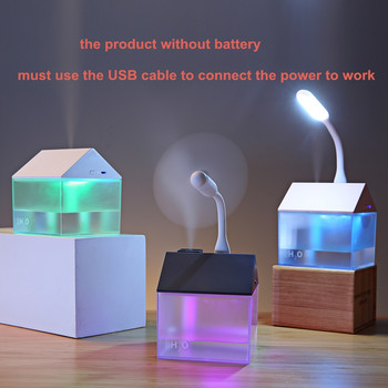 3 в 1 USB домашен овлажнител 250 ml Ултразвуков уред за въздушна мъгла Преносим дифузор за ароматни етерични масла Цветна нощна лампа Humidificador