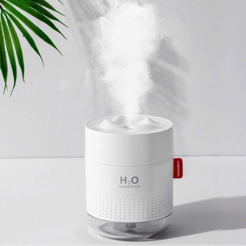 Hordozható ultrahangos párásító 500ml Snow Mountain H2O USB aroma légdiffúzor romantikus éjszakai lámpával Humidificador diffúzorral