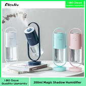 200 ml Magic Shadow USB légpárásító otthonra Projection Night Lights Ultrahangos autós ködkészítő mini irodai légtisztítóval
