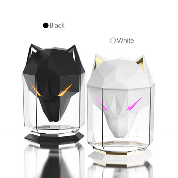 2022 NEW Wolf Head Humidifier 650ml USB Aromatherapy Humidifiers Diffusers with Color Wolf Eye Night Light Air Humidificador