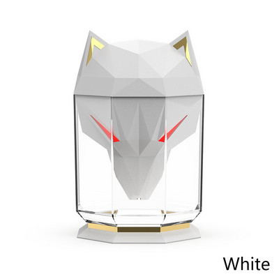 2022 NEW Wolf Head Humidifier 650ml USB Aromatherapy Humidifiers Diffusers with Color Wolf Eye Night Light Air Humidificador