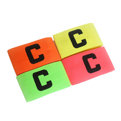 2tk Jalgpall Korvpallimärk Kapten Armban Polüester jalgpall Sport C Words Painduvad reguleeritavad mängijarihmad 4 värvi 33*7cm