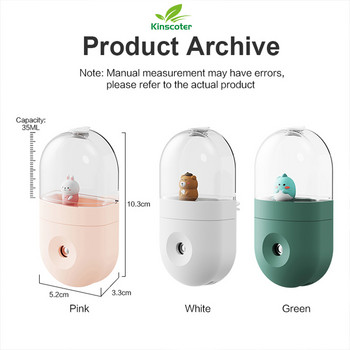 KINSCOTER Cute Cartoon Doll Car Wireless Air Humidifier Μίνι φορητός USB Mist Diffuser Purifier ως δώρο