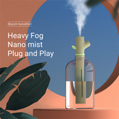 Mini umidificator de aer portabil USB, ramură pentru sticlă de apă, generator de ceață rece cu ultrasunete, umidificator, difuzor pentru birou acasă