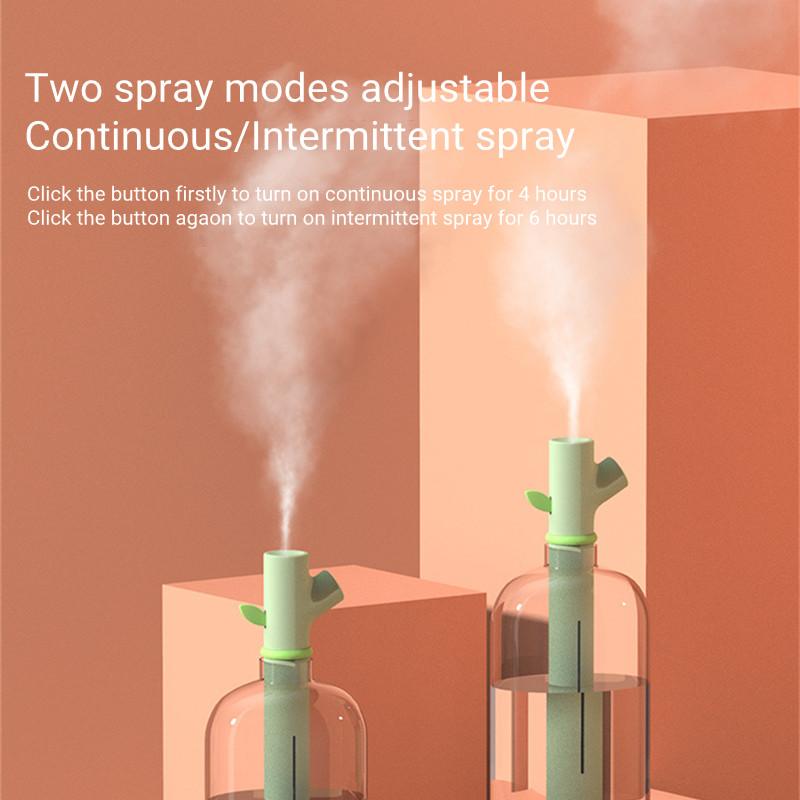 Mini umidificator de aer portabil USB, ramură pentru sticlă de apă, generator de ceață rece cu ultrasunete, umidificator, difuzor pentru birou acasă