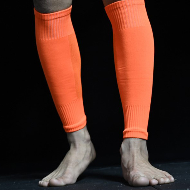 Futbolo kojinės kvėpuojančios be pėdų Profesionalios futbolo kojinės Blauzdų apsaugos fiksuotos kojų šildytuvai pėdų paketas, apsaugantis blauzdas