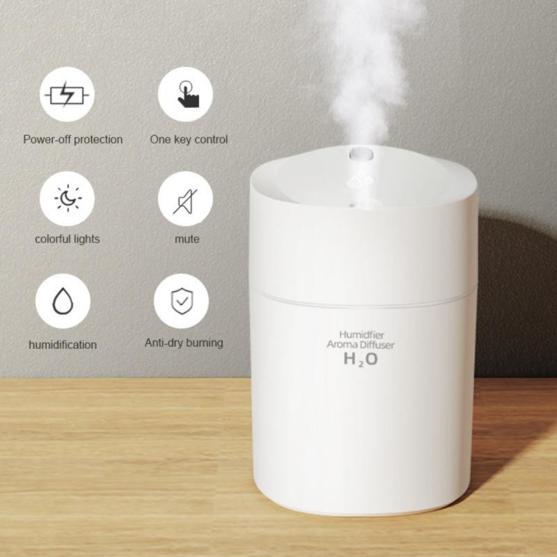 220ml USB Air Humidifier Mini Portable Essential Oil Diffuser Ultrasonic Cool Mist Maker Purifier Night Light Home Office