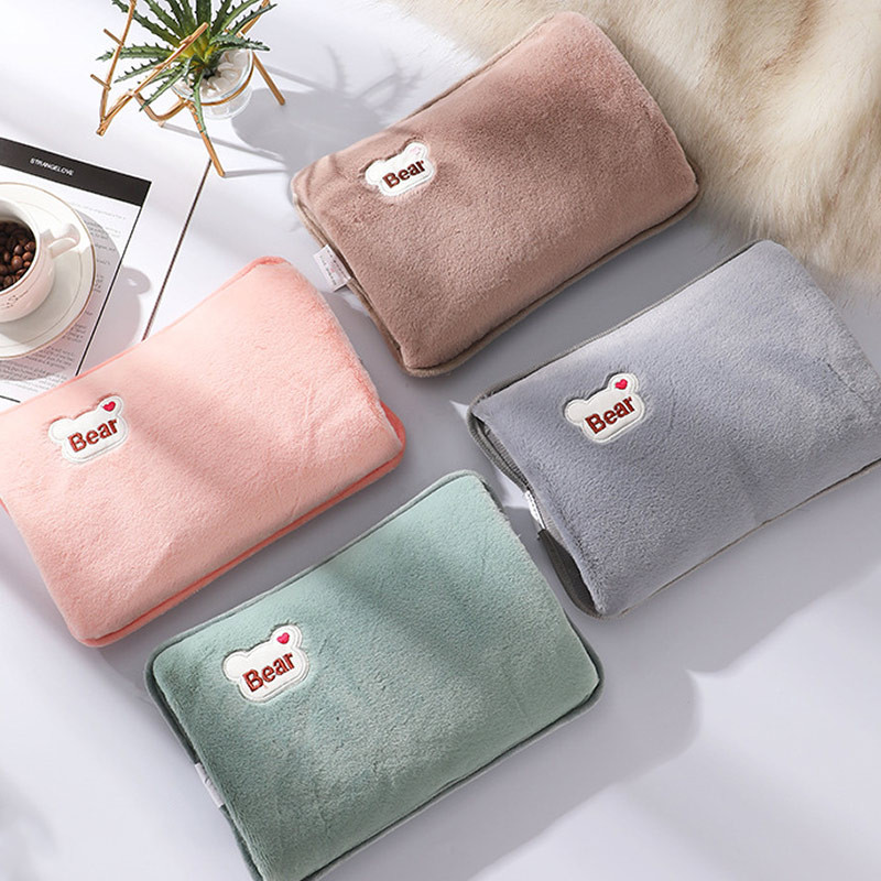 Elektrinis karšto vandens maišelis Minkštas žieminis rankų šildytuvas Daugkartinis karšto vandens butelis EU kištukas Įkraunama šilta rankinė kišenė