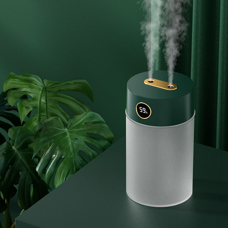Umidificator de aer cu duză dublă de 1200 ml cu afișaj LCD Difuzor de aromă de uleiuri esențiale Umidificatoare cu ultrasunete Difuzor de aromaterapie
